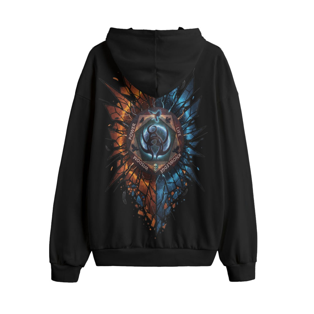Shattered Elements Skull and Crow LKWP Fleece Hoodie