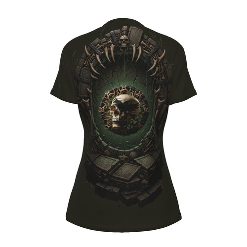 Ancient Portal Skull and Crow LKWP Women’s Cotton T-Shirt