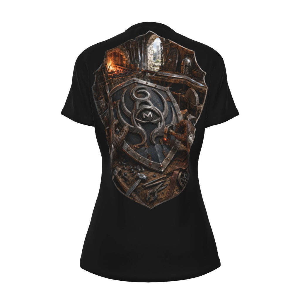 LKWP Medieval Blacksmith Shield Women’s Cotton T-Shirt – Life Knowledge Wisdom Power