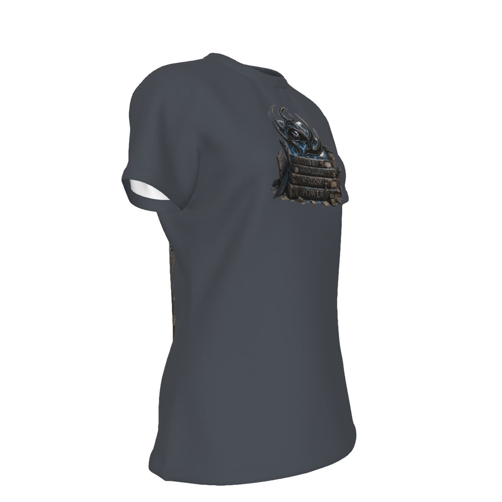 Ancient Sentinel Skull and Crow LKWP Women’s Cotton T-Shirt