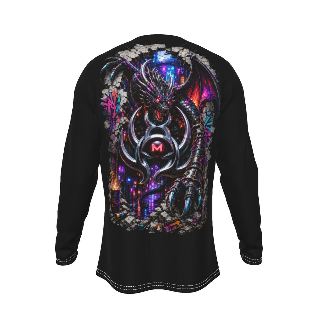 LKWP Neon Cyber Dragon Long-Sleeve Shirt – Life Knowledge Wisdom Power
