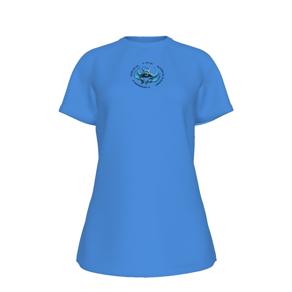 All-Over Print Women's Round Neck T-Shirt | 190GSM Cotton