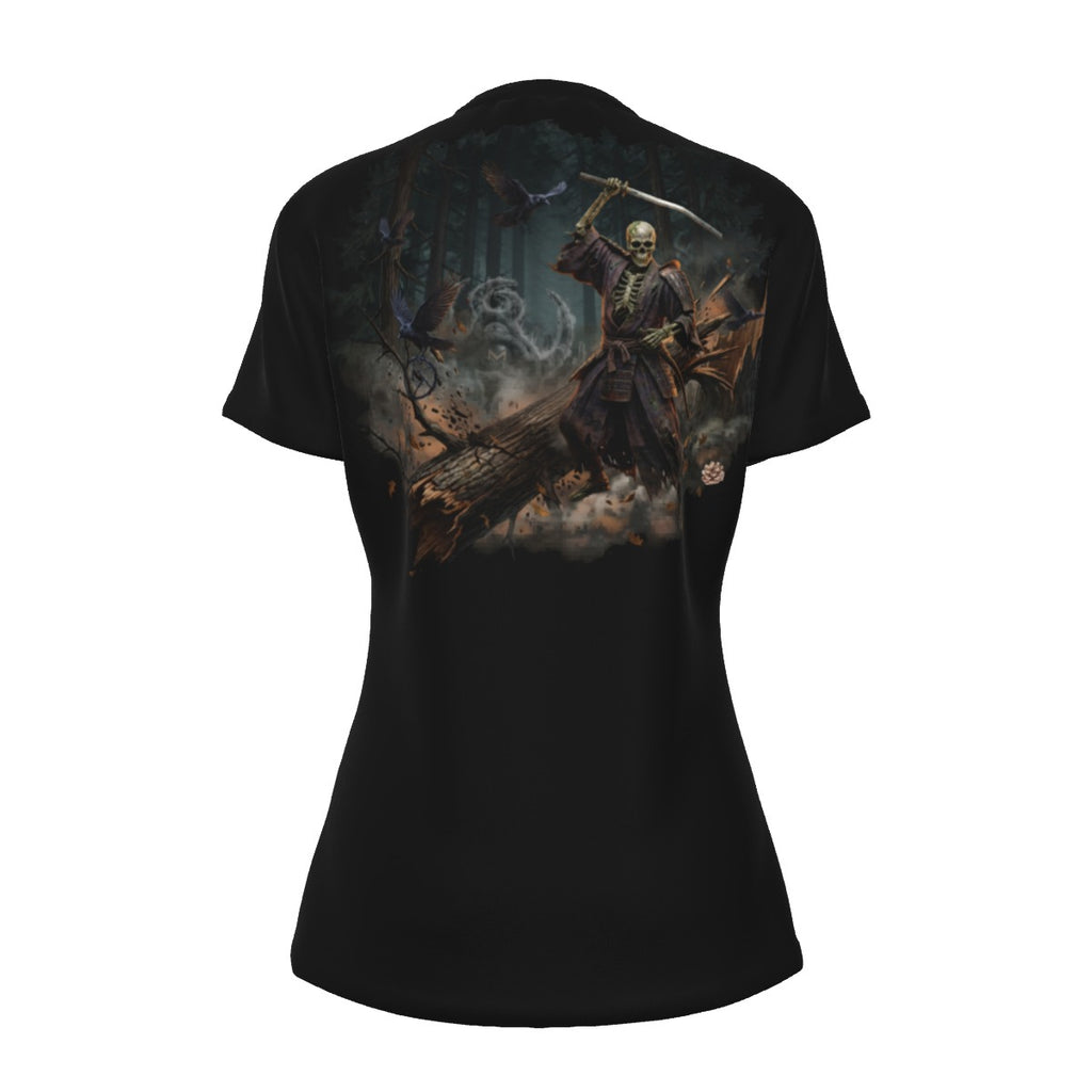 All-Over Print Women's Round Neck T-Shirt | 190GSM Cotton