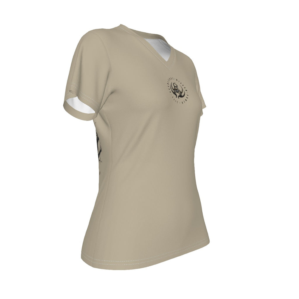 All-Over Print V-neck Women's T-shirt
