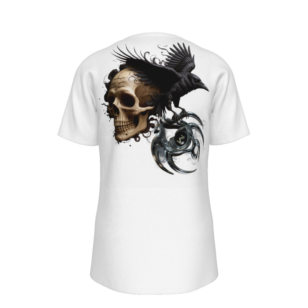 Raven Spiral Skull Graphic Tee