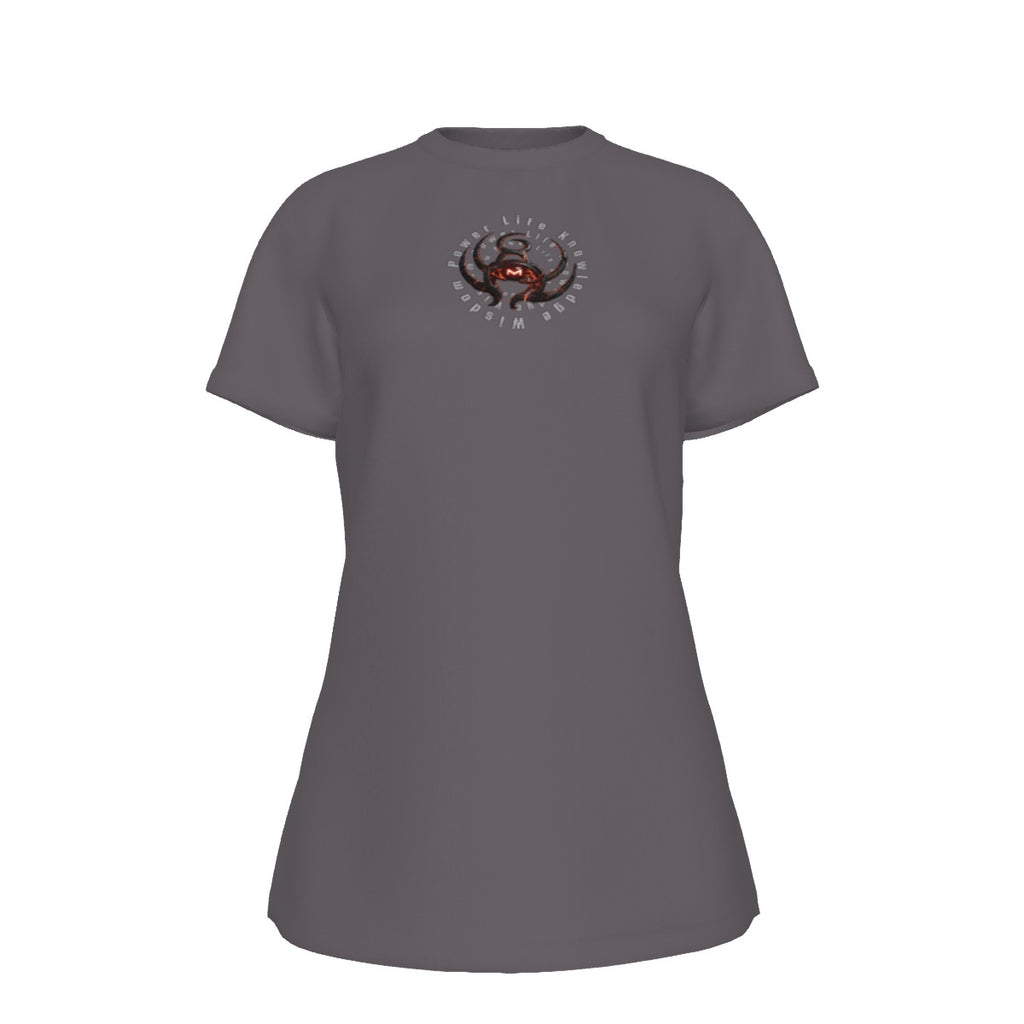 All-Over Print Women's Round Neck T-Shirt | 190GSM Cotton