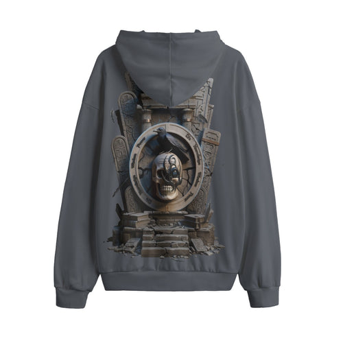 Ancient Sentinel Skull and Crow LKWP Hacci Fleece Hoodie