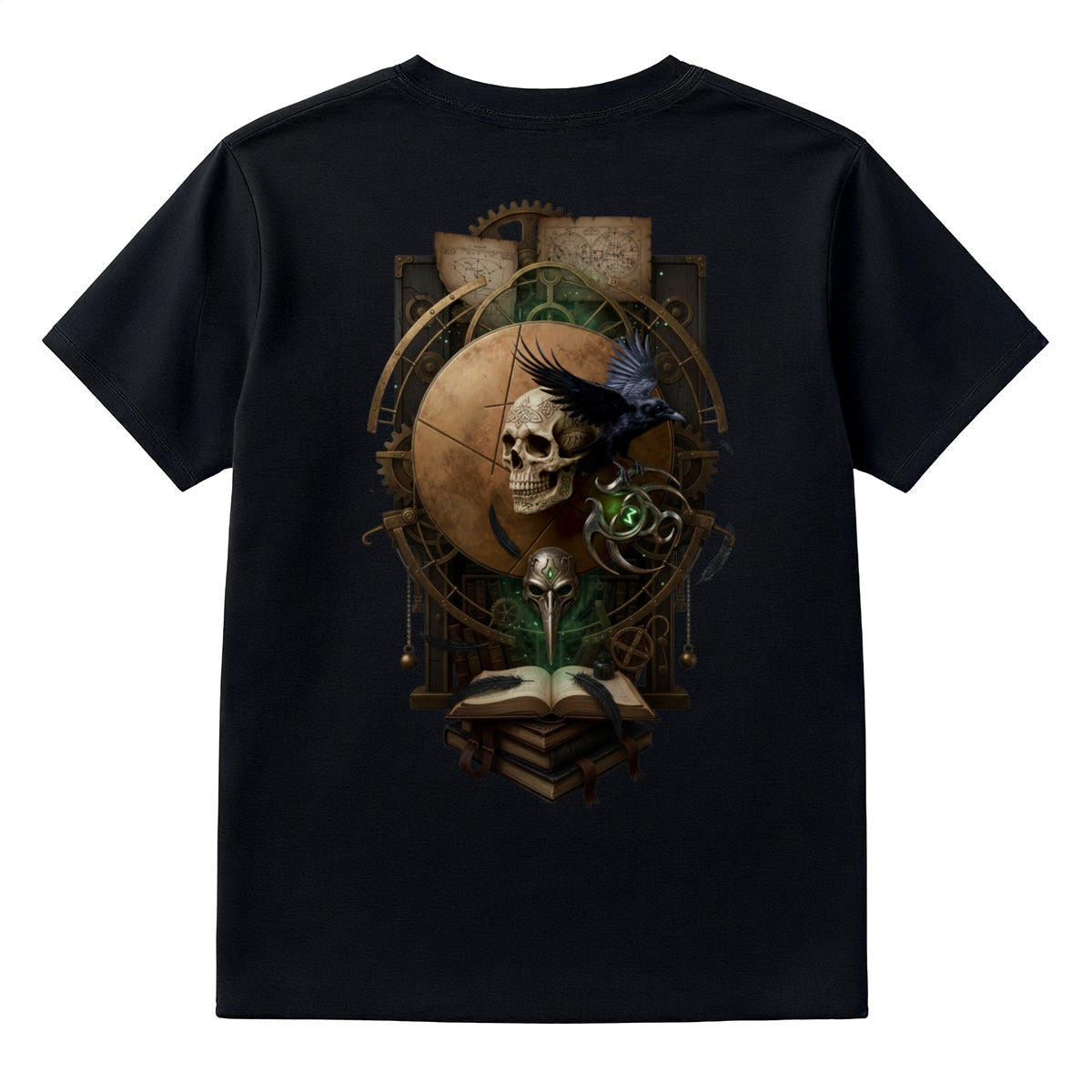 Arcane Navigator Skull and Crow LKWP Graphic T-Shirt