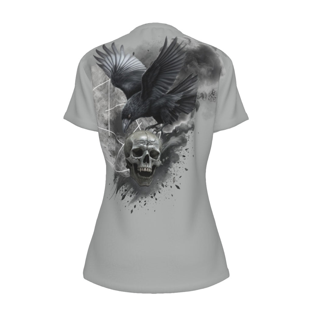 All-Over Print Women's Round Neck T-Shirt | 190GSM Cotton