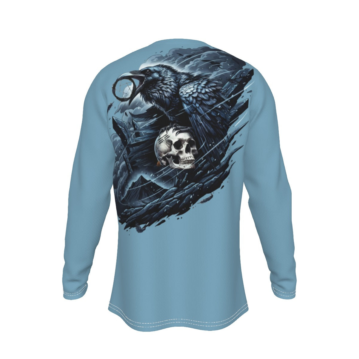 Frostbound Skull and Crow LKWP Long-Sleeve Shirt