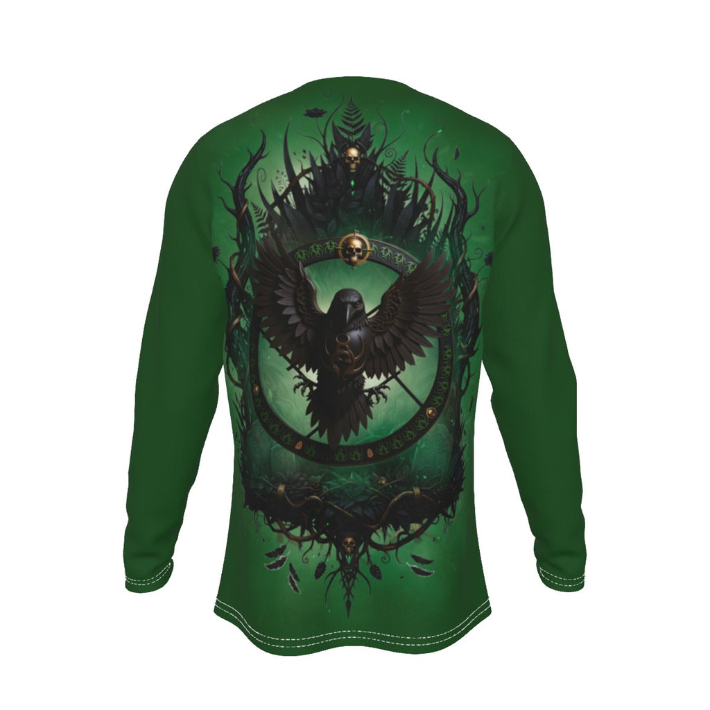 Emerald Omen Skull and Crow LKWP Long-Sleeve Shirt