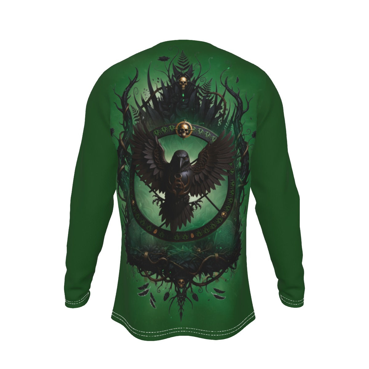 Emerald Omen Skull and Crow LKWP Long-Sleeve Shirt