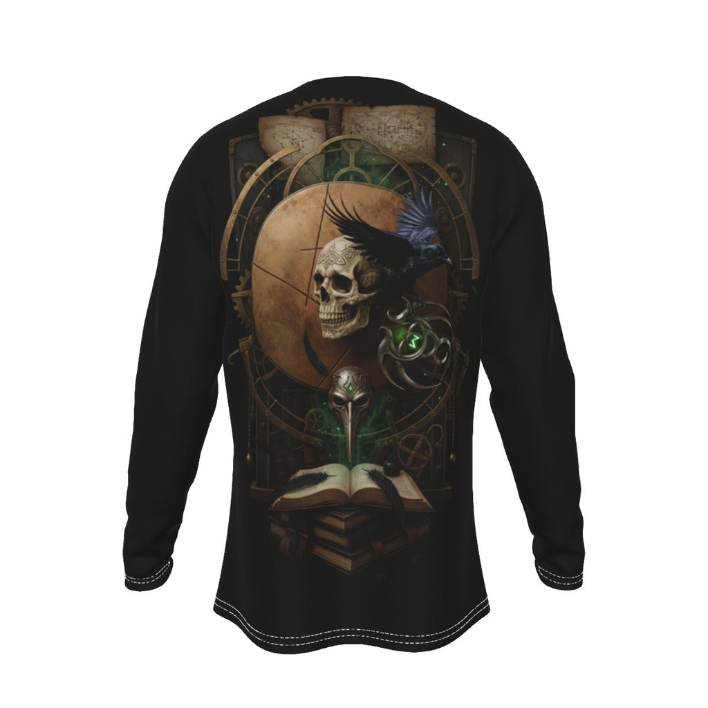 Arcane Navigator Skull and Crow LKWP Long-Sleeve Shirt