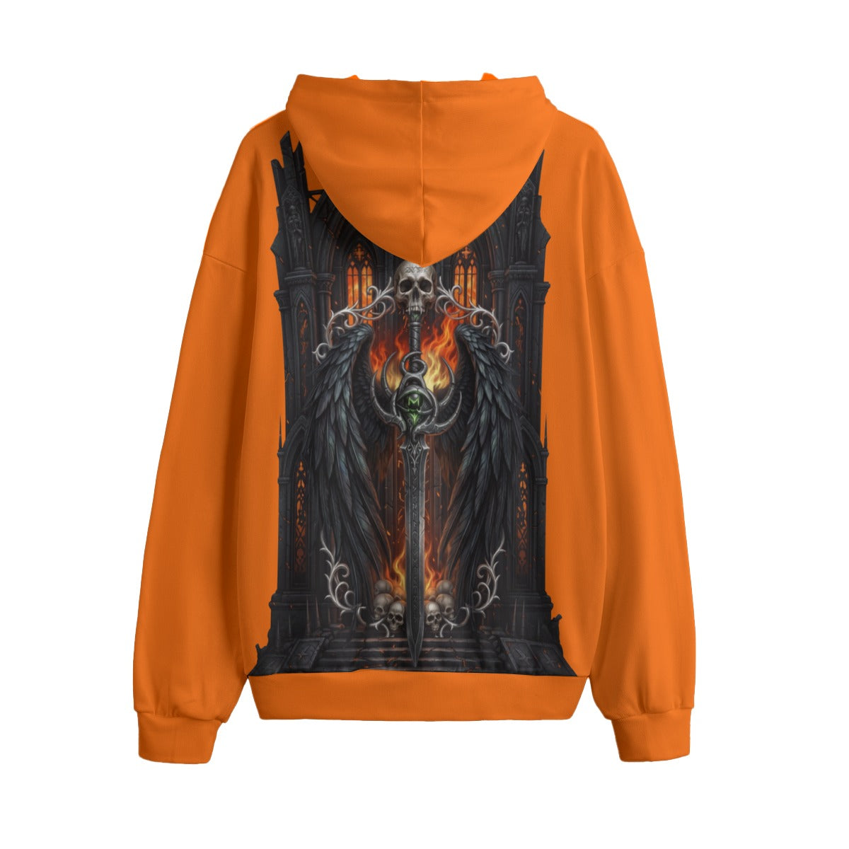 Infernal Throne Skull and Crow LKWP Hacci Fleece Hoodie