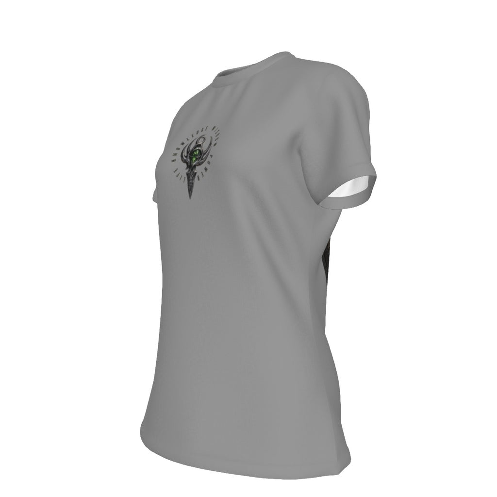 All-Over Print Women's Round Neck T-Shirt | 190GSM Cotton