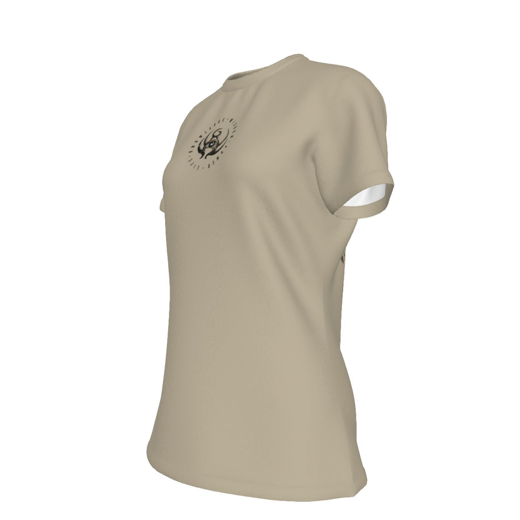 All-Over Print Women's Round Neck T-Shirt | 190GSM Cotton