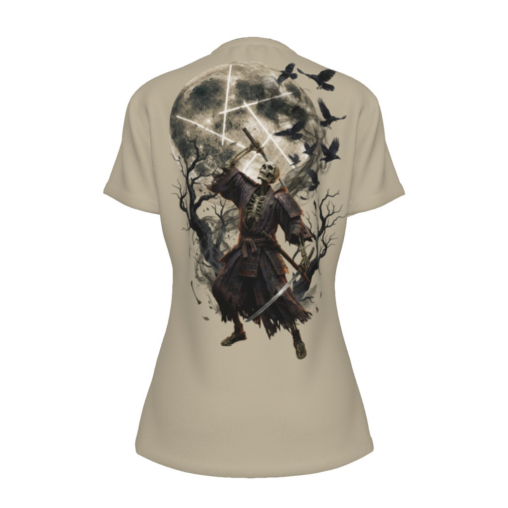 All-Over Print Women's Round Neck T-Shirt | 190GSM Cotton