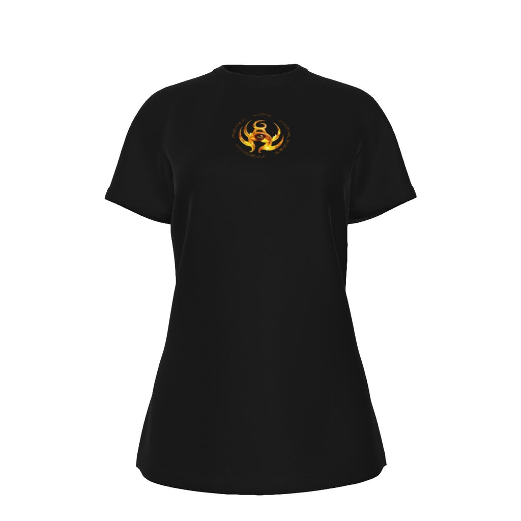 All-Over Print Women's Round Neck T-Shirt | 190GSM Cotton