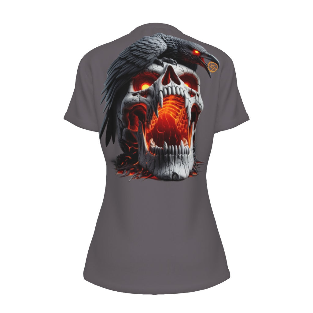 All-Over Print Women's Round Neck T-Shirt | 190GSM Cotton