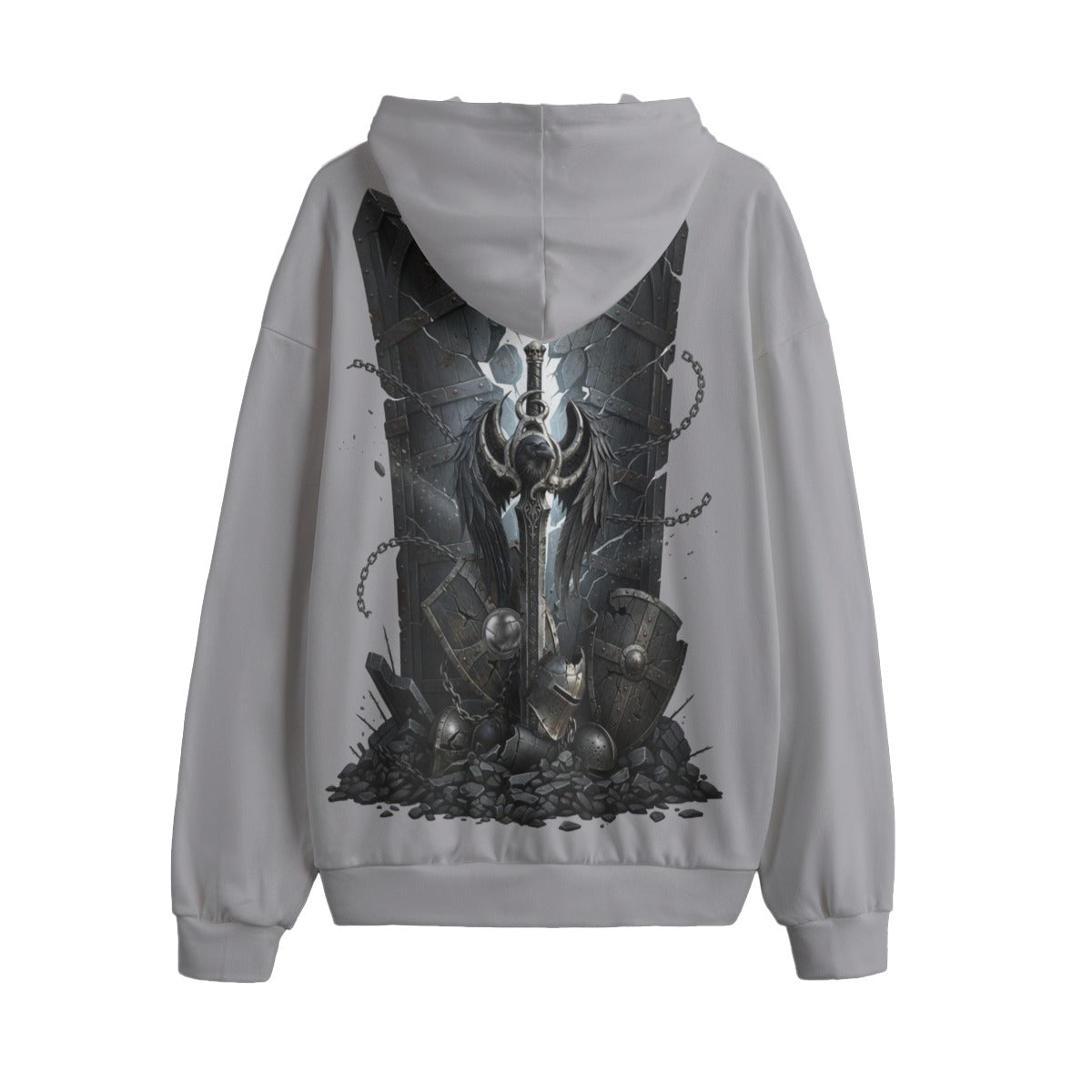 Shattered Guardian Skull and Crow LKWP Hacci Fleece Hoodie