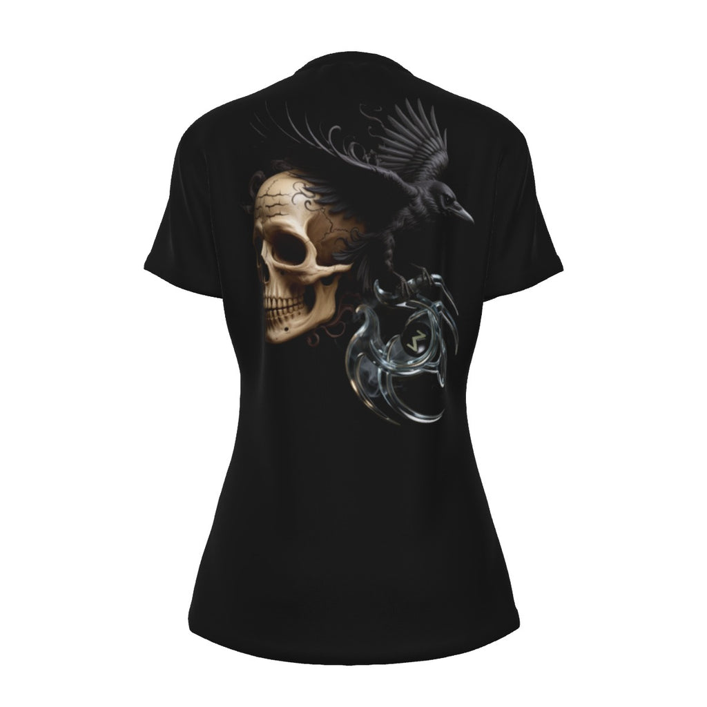 All-Over Print Women's Round Neck T-Shirt | 190GSM Cotton