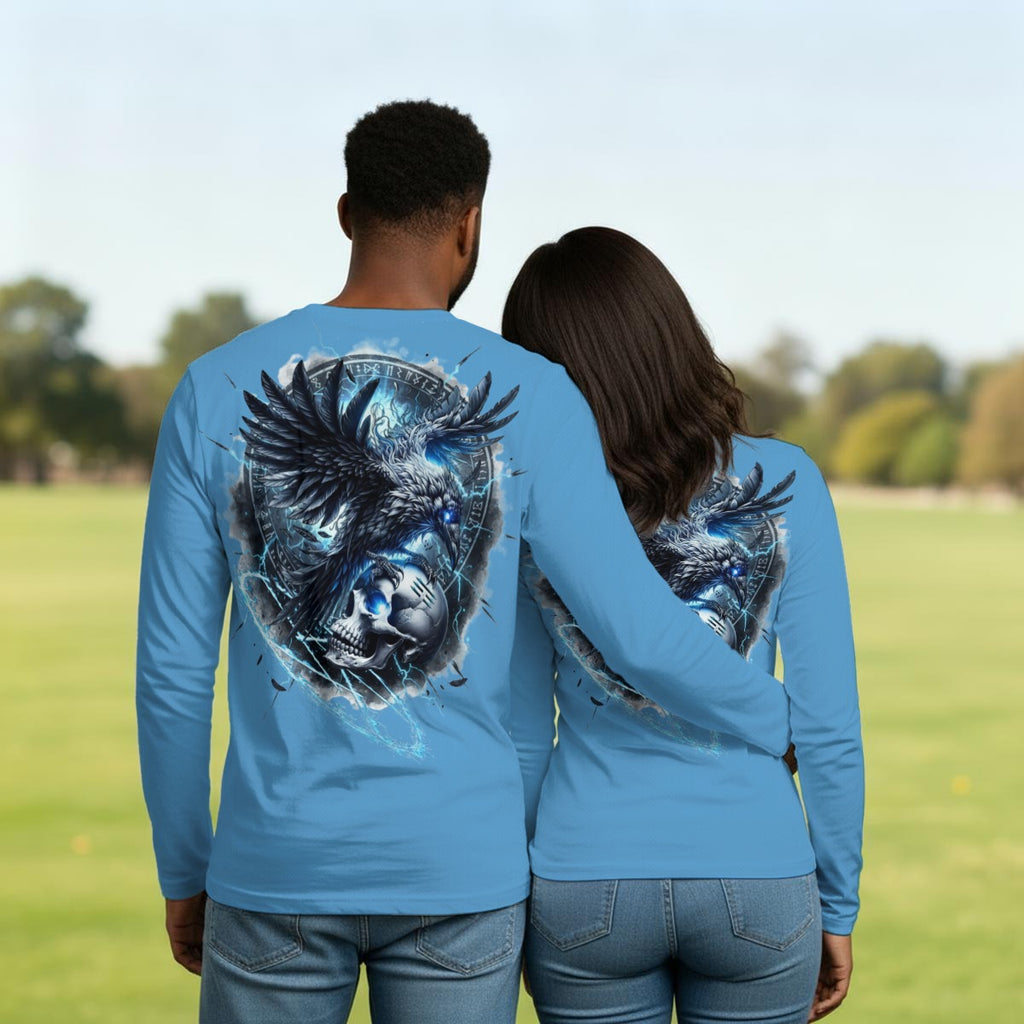 Electric Raven Skull and Crow LKWP Long-Sleeve Shirt