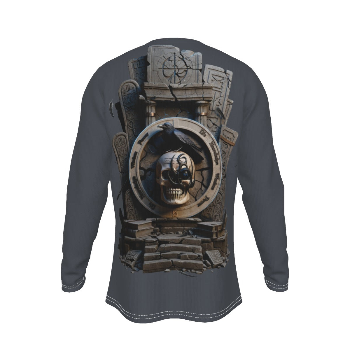 Ancient Sentinel Skull and Crow LKWP Long-Sleeve Shirt