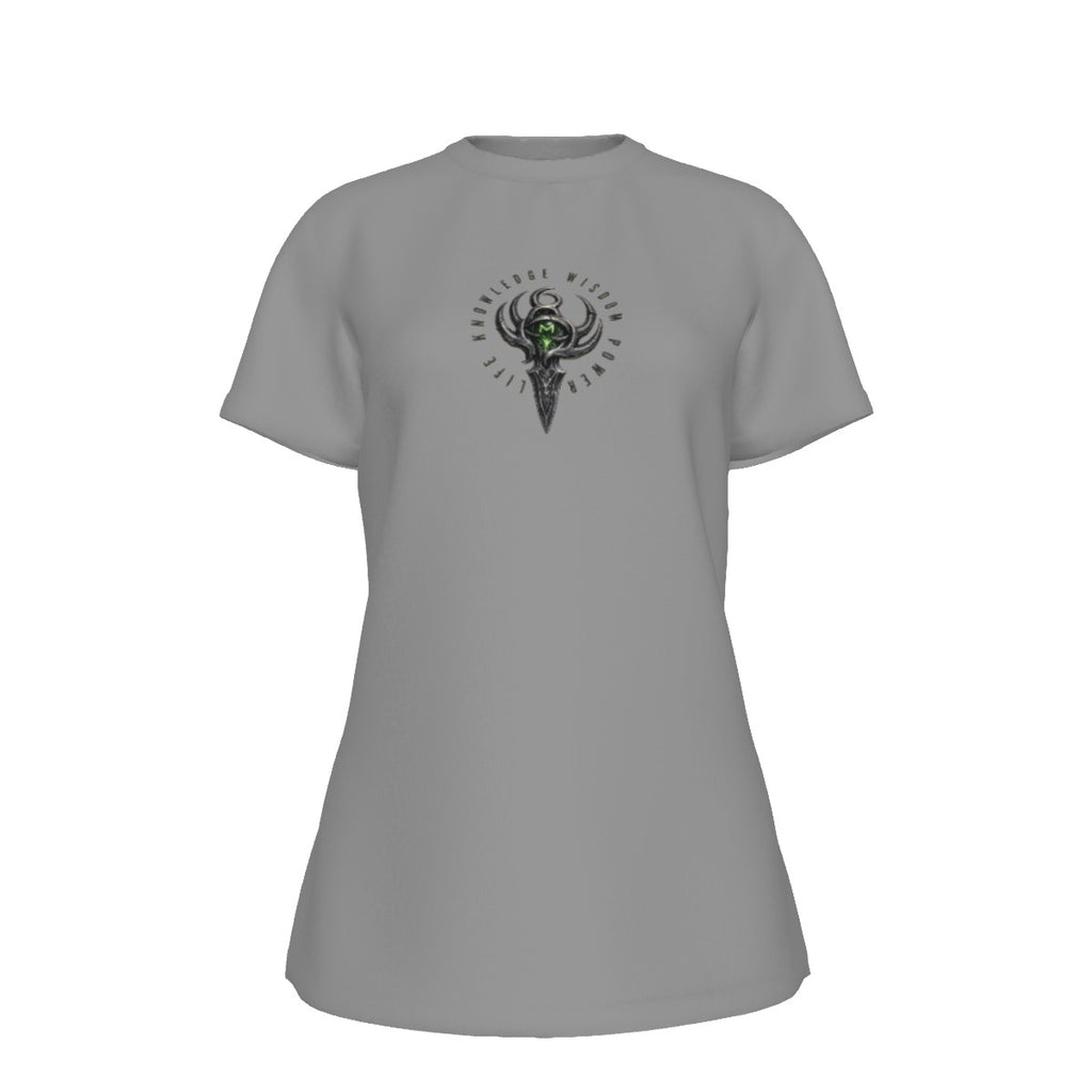 All-Over Print Women's Round Neck T-Shirt | 190GSM Cotton
