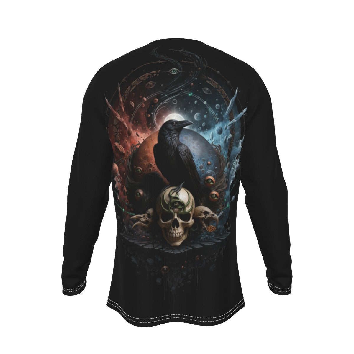 Cosmic Balance Skull and Crow LKWP Long-Sleeve Shirt