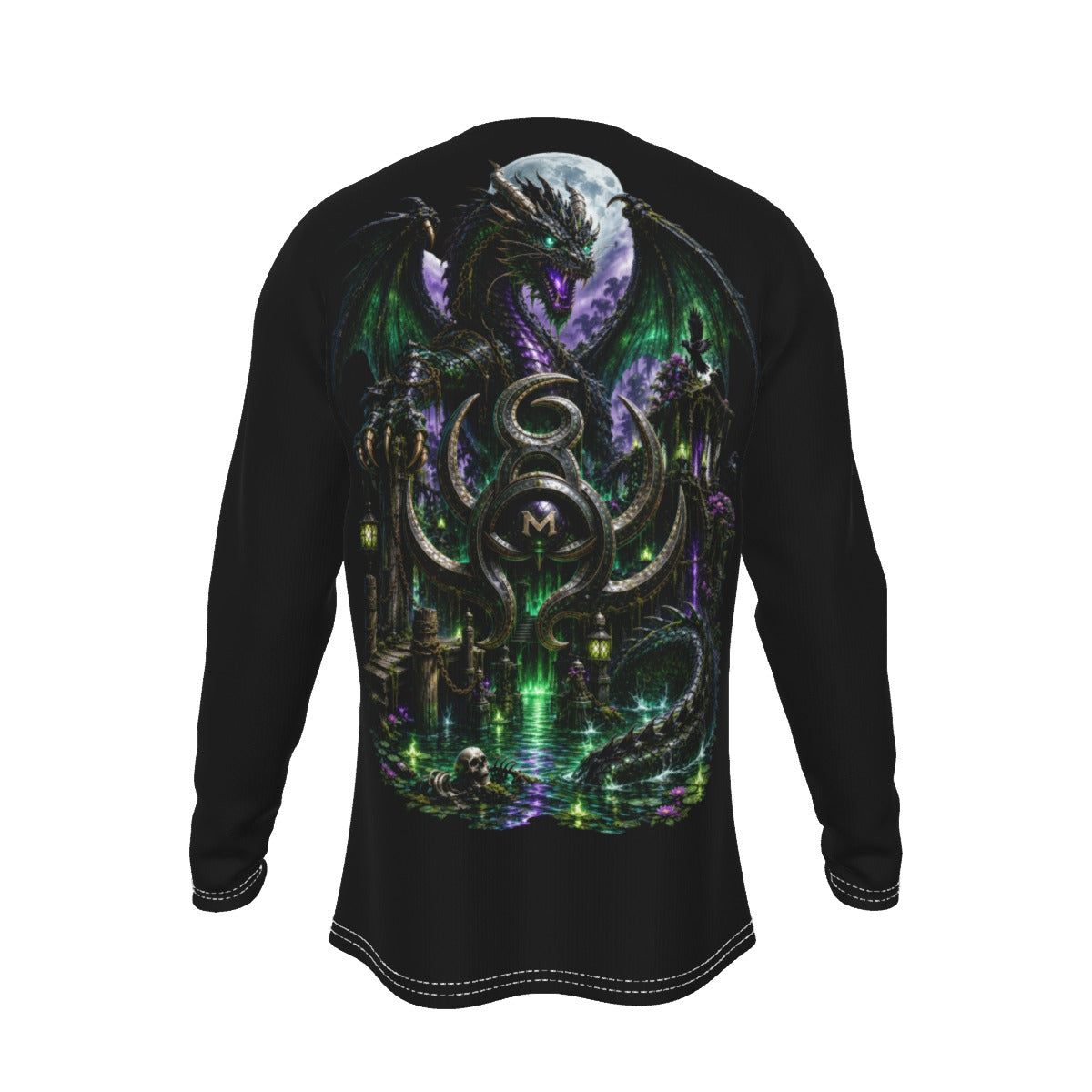 LKWP Emerald Moon Dragon Long-Sleeve Shirt – Life Knowledge Wisdom Power