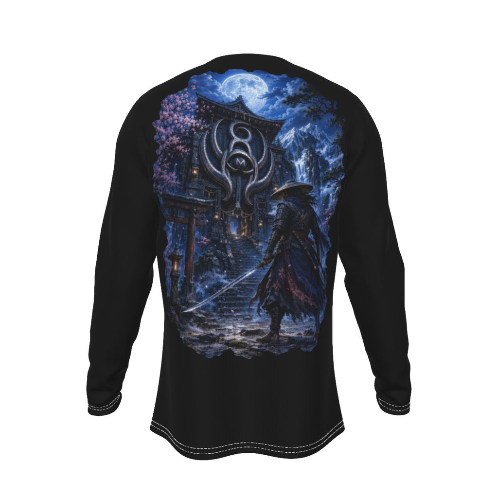 LKWP Moonlit Samurai Shrine Long-Sleeve Shirt – Life Knowledge Wisdom Power