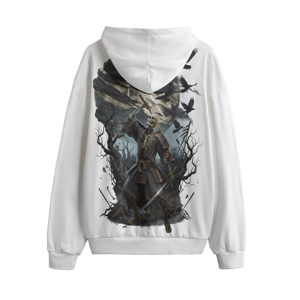 Moonlit Ronin Skull and Crow LKWP Hacci Fleece Hoodie