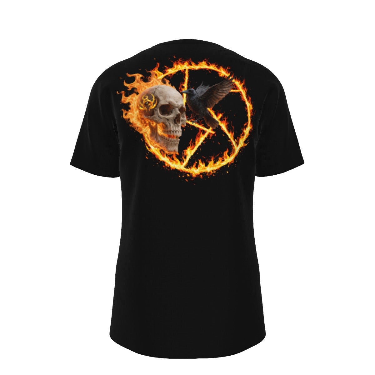 Inferno Raven Skull Graphic Tee