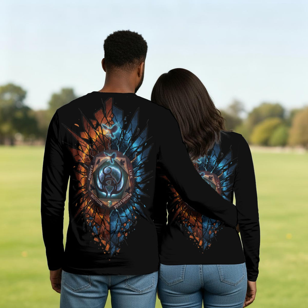 Shattered Elements Skull and Crow LKWP Long-Sleeve Shirt