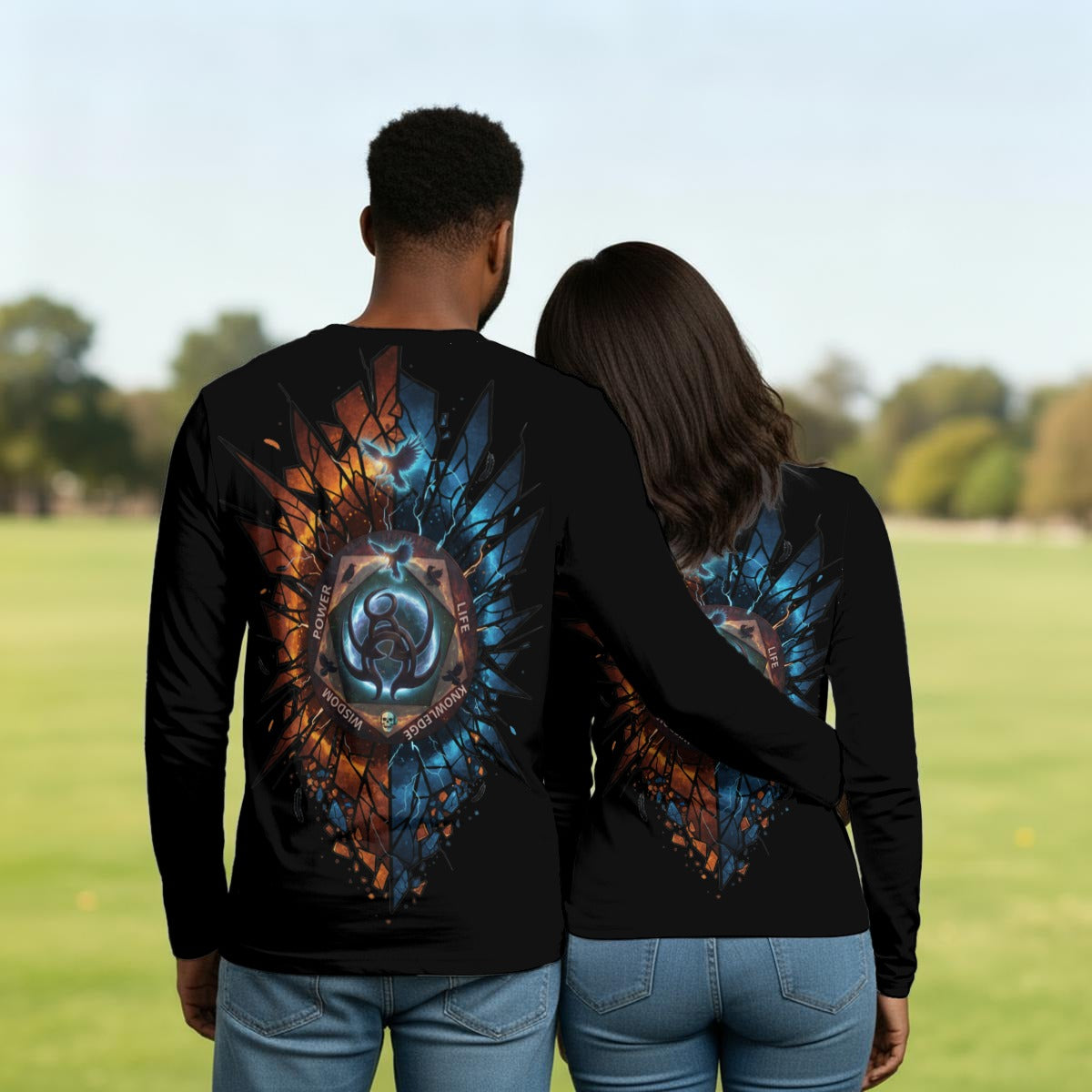 Shattered Elements Skull and Crow LKWP Long-Sleeve Shirt