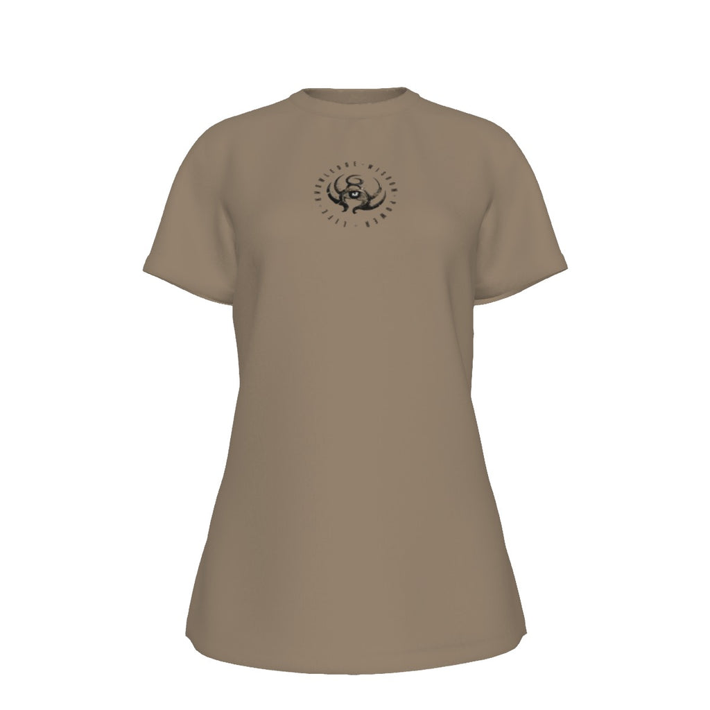 All-Over Print Women's Round Neck T-Shirt | 190GSM Cotton