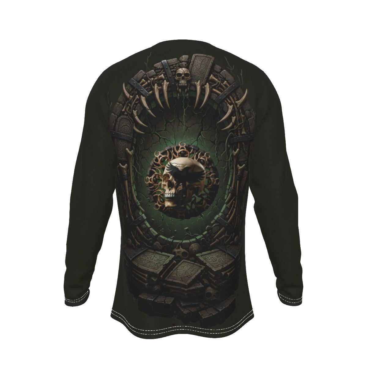 Ancient Portal Skull and Crow LKWP Long-Sleeve Shirt