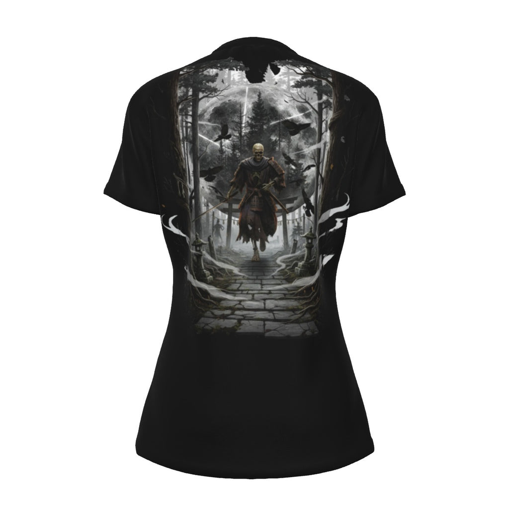 Crow’s Path Skull and Crow LKWP Women’s Cotton T-Shirt