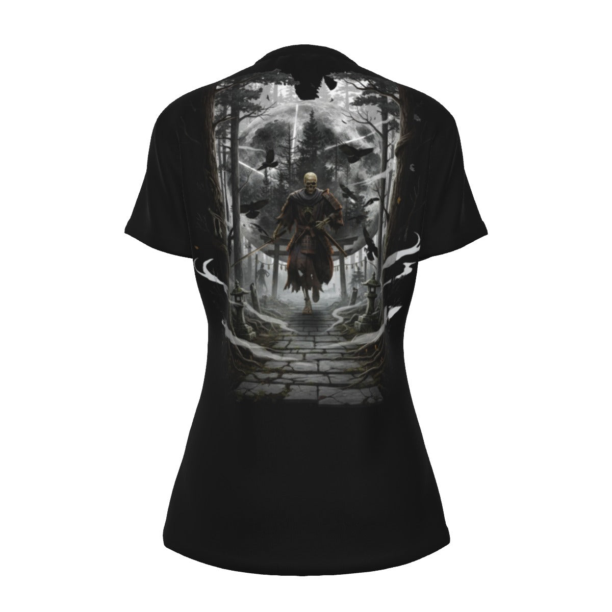 Crow’s Path Skull and Crow LKWP Women’s Cotton T-Shirt