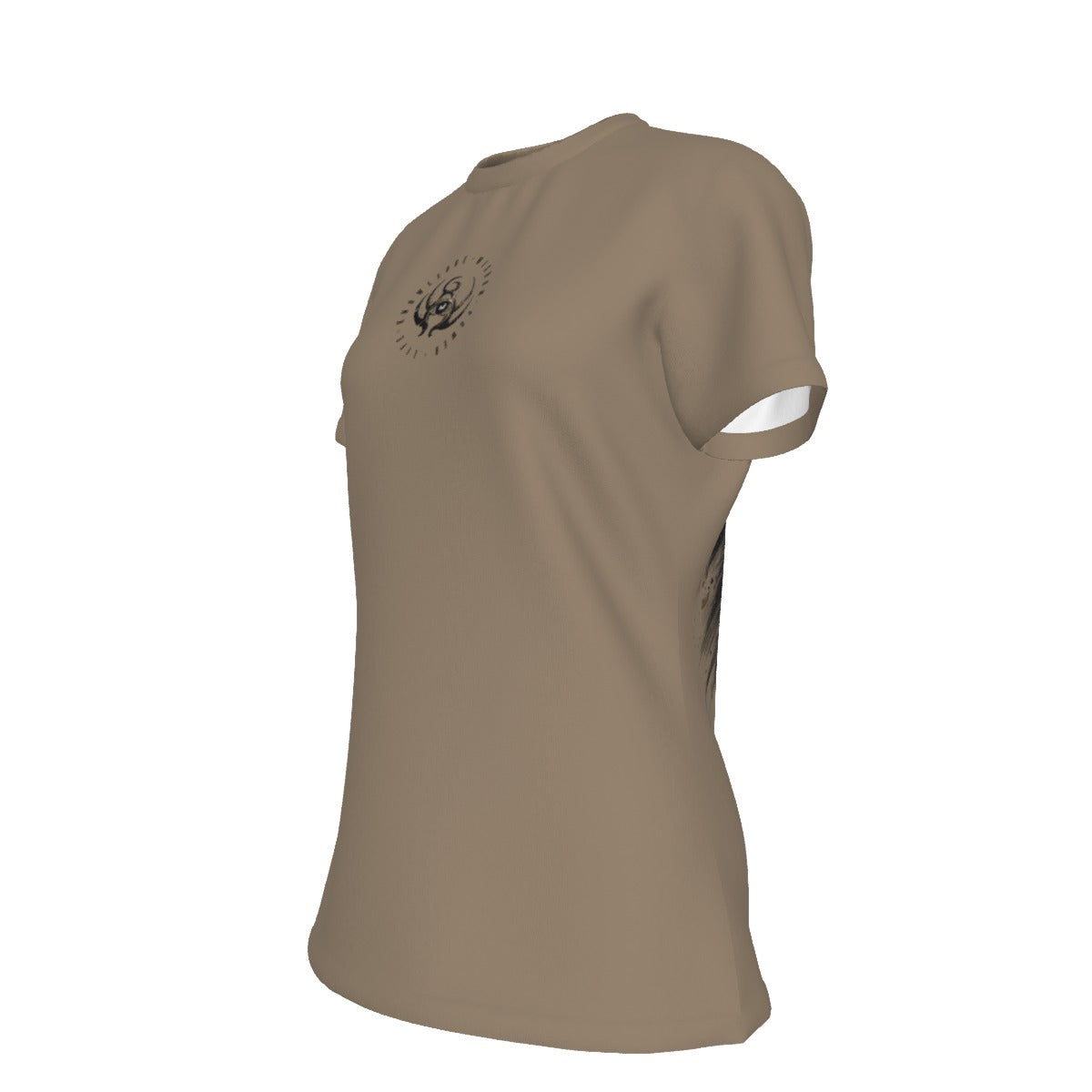 All-Over Print Women's Round Neck T-Shirt | 190GSM Cotton