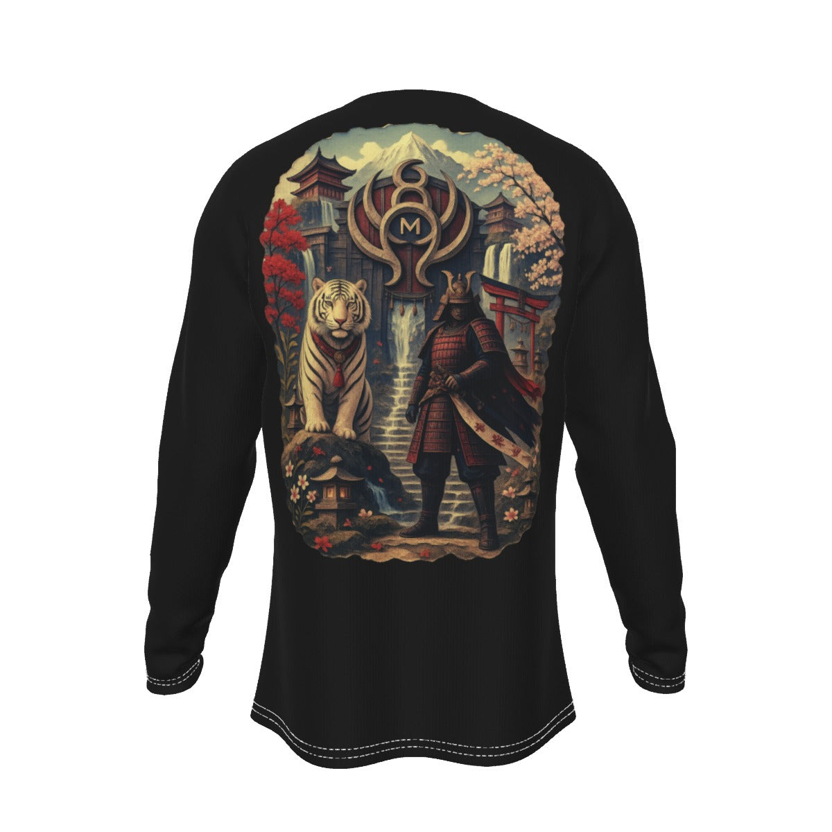 LKWP White Tiger Samurai Temple Long-Sleeve Shirt – Life Knowledge Wisdom Power