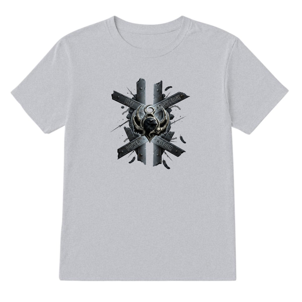 Shattered Guardian Skull and Crow LKWP Graphic T-Shirt
